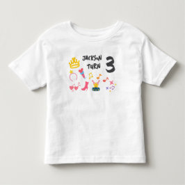 Bewerkbare Krijtstijl – Verjaardag Popster Diva Kinder Shirts