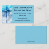 Bewerkbare Kruis in de Wolken Kerkleider Visitekaartje (Voorkant / Achterkant)