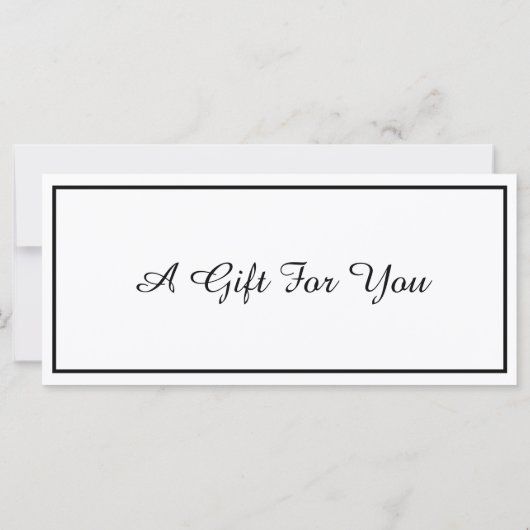 Bewerkbare Kunst Foto Cadeaubon Sjabloon  (Achterkant)