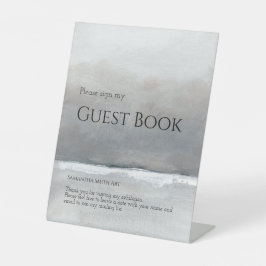 Bewerkbare Kunst Tentoonstelling Gastenboek teken Reclamebord Met Voetstuk