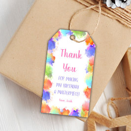 Bewerkbare kunstpartij geeft de voorkeur aan Label Cadeaulabel