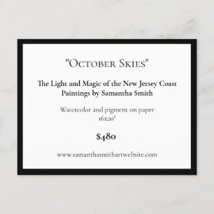 Bewerkbare kunsttentoonstelling Display Kaarten Ar