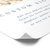 Bewerkbare Kust Surf Baby shower Sign Sjabloon Poster (Hoek)