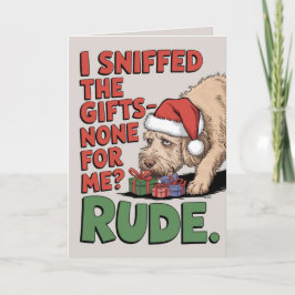 BEWERKBARE Labradoodle Funny Dog Christmas Kaart