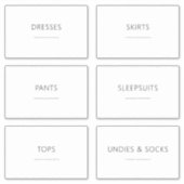 Bewerkbare lade voor volwassen kleding 3,5x2 inch  sticker (Voorkant)