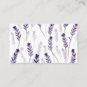 Bewerkbare Lavendel Bloemenwinkel Boeket Bericht K Visitekaartje (Achterkant)