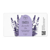 Bewerkbare Lavendel thee labels (Voorkant)
