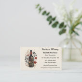 Bewerkbare Lead Sommelier Wijnproeverij Visitekaartje (Staand voorkant)