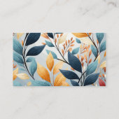 Bewerkbare Leaf Flower Shop Boeket Bericht Kaart Visitekaartje (Achterkant)