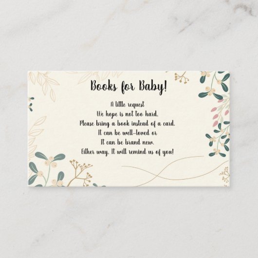 Bewerkbare Leaves Babys Library Enclosure Kaart (Voorkant)