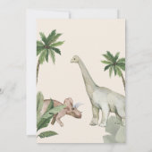 Bewerkbare "LEEFTIJD" Dinosauriërs Trex Wilde Verj Kaart (Achterkant)