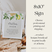 Bewerkbare Lemon Vrijgezellenfeest Custom Sign Sja Poster