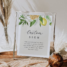 Bewerkbare Lemon Vrijgezellenfeest Custom Sign Sja Poster