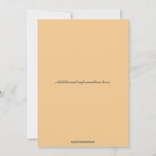 Bewerkbare lente krans bruiloft kaart (Achterkant)