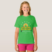 Bewerkbare lente St. Patrick's Day Verspreid vrien T-shirt (Voorkant volledig)