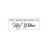 Bewerkbare leraren Script Bookplate / Name Zelfinktende Stempel (Design)