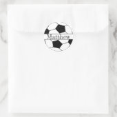 Bewerkbare lettering op voetbal ronde sticker (Tas)