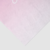 (Bewerkbare) Licht Roze Kleur Ombre & Uw Tekst Tissuepapier (Detail)