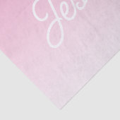 (Bewerkbare) Licht Roze Kleur Ombre & Uw Tekst Tissuepapier (Detail)