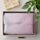 (Bewerkbare) Licht Roze Kleur Ombre & Uw Tekst Tissuepapier (Geschenk)