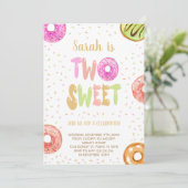Bewerkbare lichte pastel 2e verjaardag Uitnodigen Kaart (Staand voorkant)