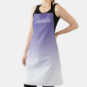 (Bewerkbare) Lichtpaarse kleur ombre en uw tekst Schort (Insitu)