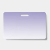 (Bewerkbare) Lichtpaarse kleur Ombre & uw tekst Badge (Achterkant)