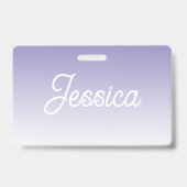 (Bewerkbare) Lichtpaarse kleur Ombre & uw tekst Badge (Voorzijde)