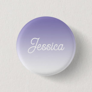 (Bewerkbare) Lichtpaarse kleur Ombre & uw tekst Ronde Button 3,2 Cm