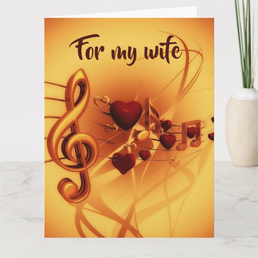 Bewerkbare Liefde en Muziek Kaart (Voorkant)