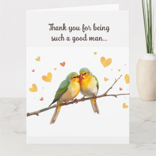Bewerkbare Liefdesvogels Kaart (Voorkant)
