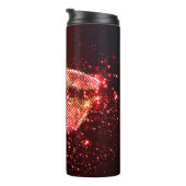 Bewerkbare lippenillustratie: eenvoudig grafisch o thermosbeker (Geroteerd rechts)