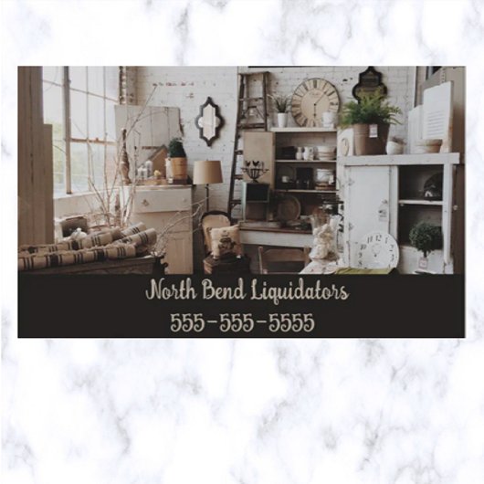 Bewerkbare Liquidators en Antiek Dealers Visitekaartje