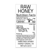 Bewerkbare Little Bee Honey Voeding Feiten Stempel (Afrduk)