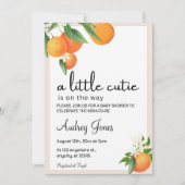 Bewerkbare Little Cutie Baby shower Invitation Kaart (Voorkant)