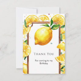 Bewerkbare Little Lemon-verjaardag Bedankkaart