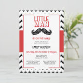 Bewerkbare Little Man uitnodiging (Staand voorkant)