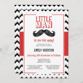 Bewerkbare Little Man uitnodiging (Voorkant / Achterkant)