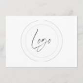 Bewerkbare logo-actiekaarten informatiekaartje (Voorkant)