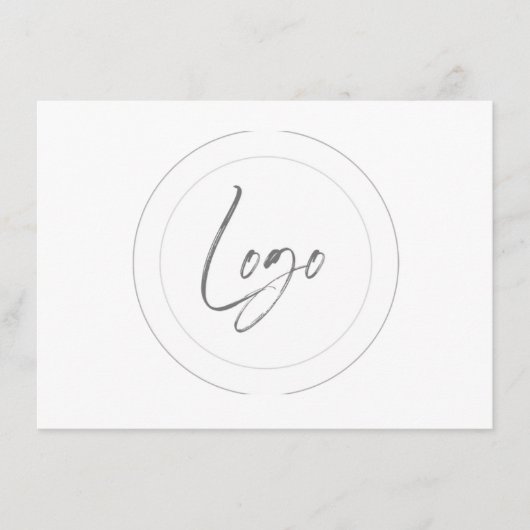 Bewerkbare logo-actiekaarten informatiekaartje (Voorkant)