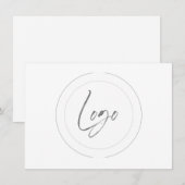 Bewerkbare logo-actiekaarten informatiekaartje (Voorkant / Achterkant)