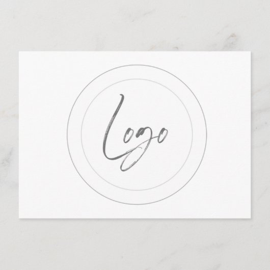 Bewerkbare logo cue cards informatiekaartje (Voorkant)