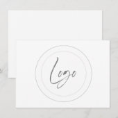 Bewerkbare logo cue cards informatiekaartje (Voorkant / Achterkant)
