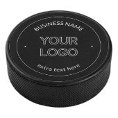 Bewerkbare Logo Vervanging & Bedrijfsnaam | Zwart Hockey Puck (3/4)