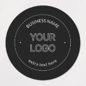 Bewerkbare Logo Vervanging & Bedrijfsnaam | Zwart Labels (Design 2)