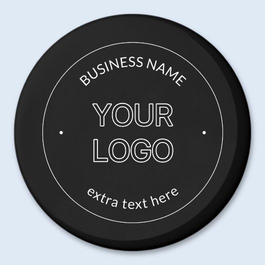 Bewerkbare Logo Vervanging & Bedrijfsnaam | Zwart Magneet