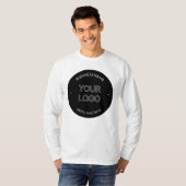 Bewerkbare Logo Vervanging & Bedrijfsnaam | Zwart T-shirt (Voorkant volledig)