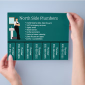 Bewerkbare loodgieters Telefoonnummer Flyer (Hand)