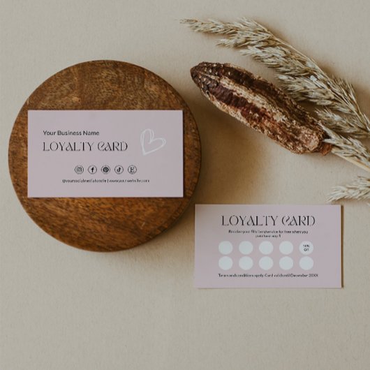 Bewerkbare Loyalty Kaart Sjabloon,