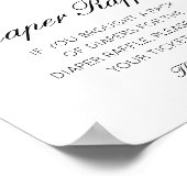 Bewerkbare Luierloterij Baby Shower Bord Gedrukt Poster (Hoek)